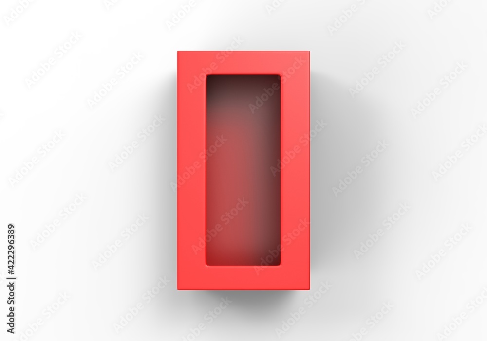 hard box with window set mock-up. Good for packaging design. 3d illustration hard box with window set mock-up. Good for packaging design. 3d illustration