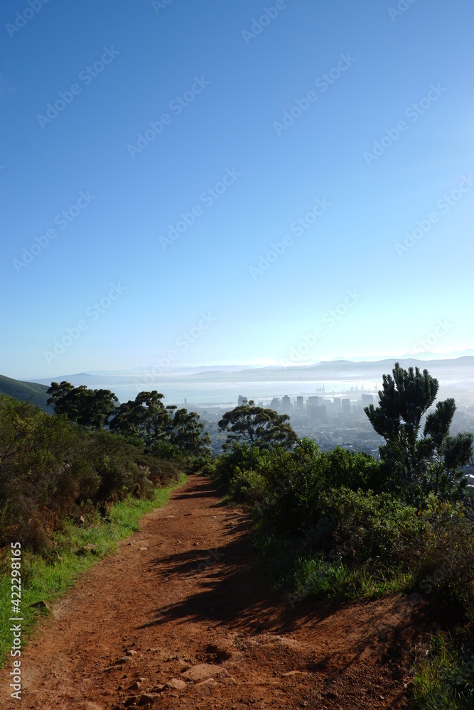 Hiking Path towards Cape Town, South Africa Hiking Path towards Cape Town, South Africa