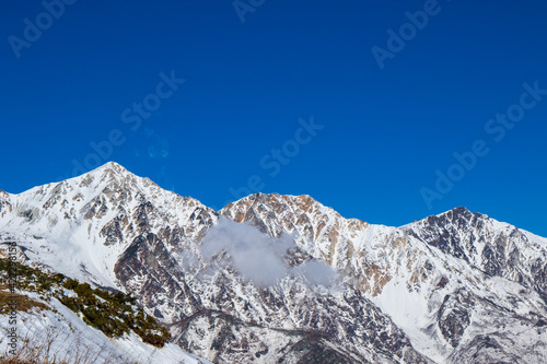 snow covered mountains