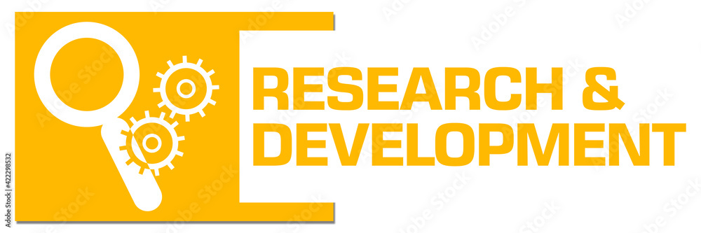 Research And Development Yellow Abstract Box Symbols Research And Development Yellow Abstract Box Symbols