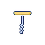 Corkscrew icon in vector. Logotype