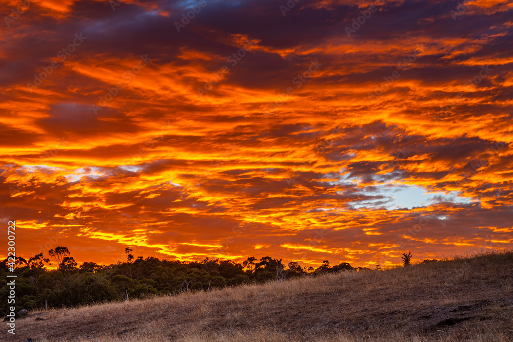 The Beautiful Landscape of The Sky of Dawn at Sunrise, Grampians National Park in Melbourne in Australia, Nobody