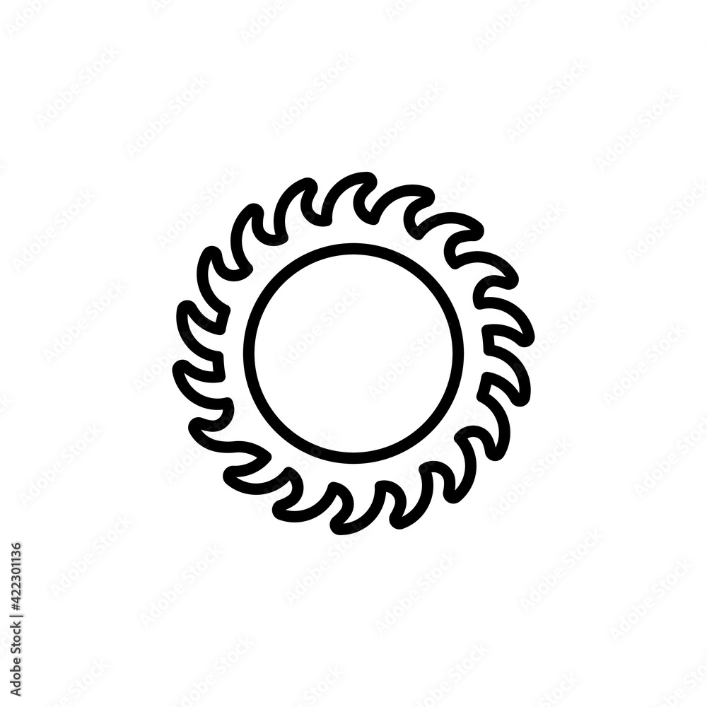 Circular Saw Blade icon in vector. Logotype