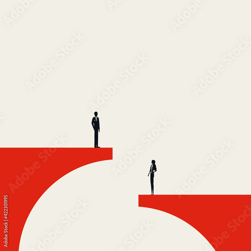 Print op canvas Business gender inequality vector concept