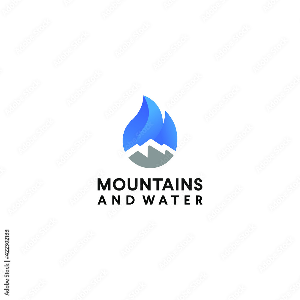 mountain and water logo mountain and water logo
