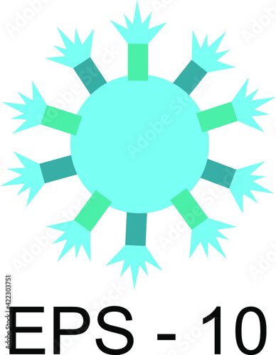 Coronavirus. Virus symbol image, colored COVID-19. photo