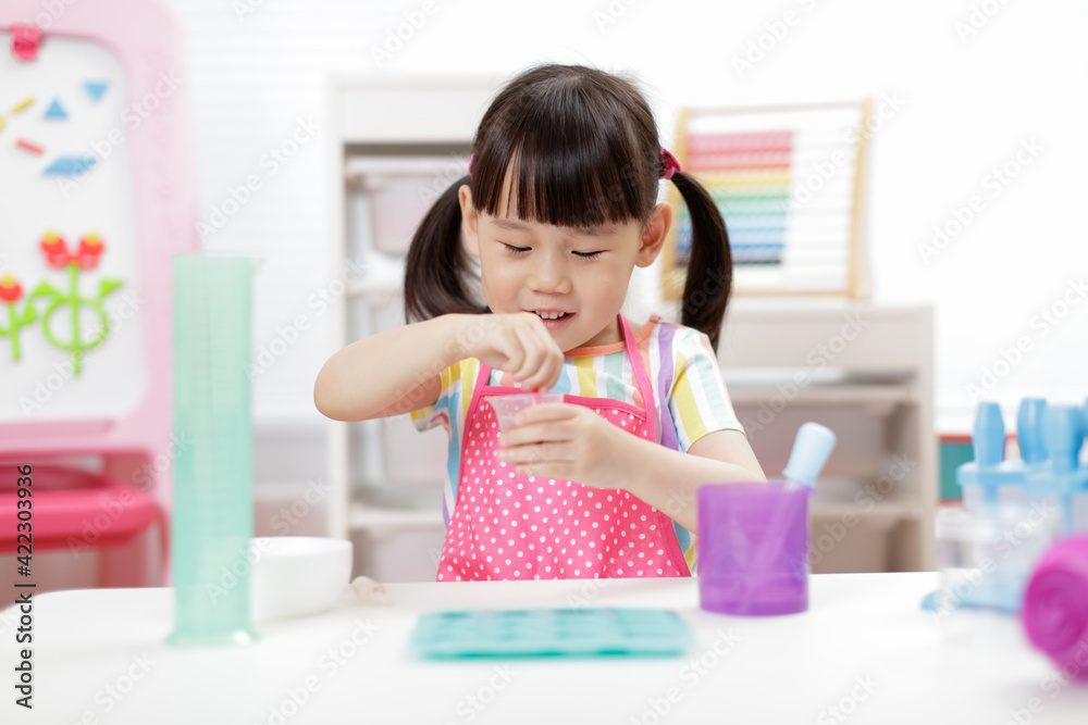young girl making sweet gems for homeschooling young girl making sweet gems for homeschooling