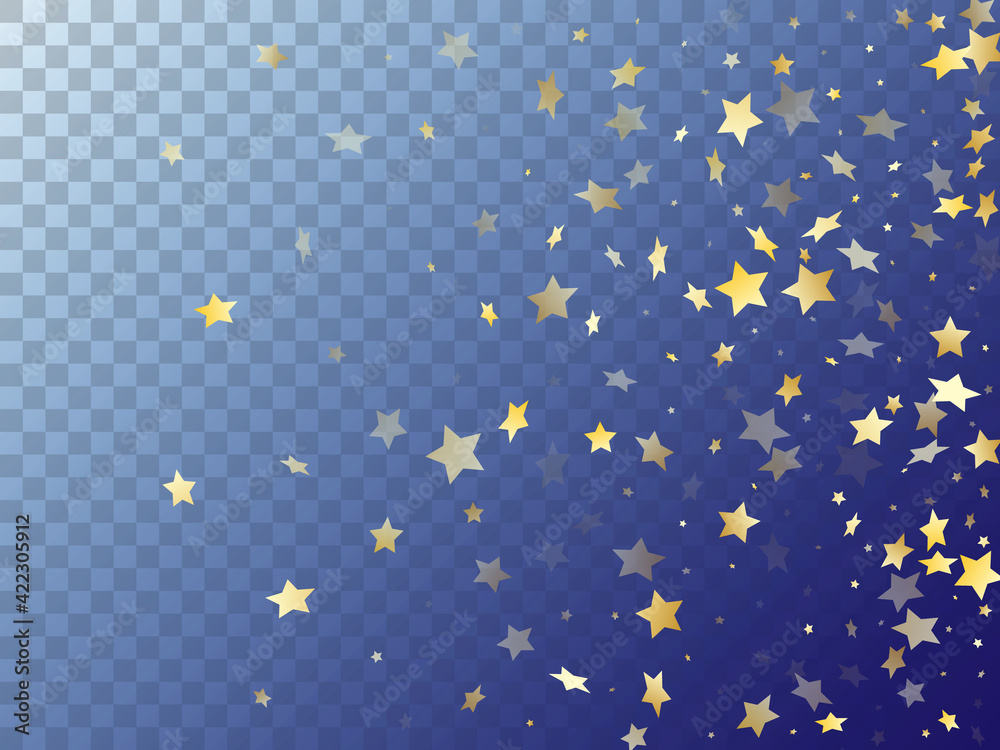 Star shining gold gradient sparkles on transparent background.
