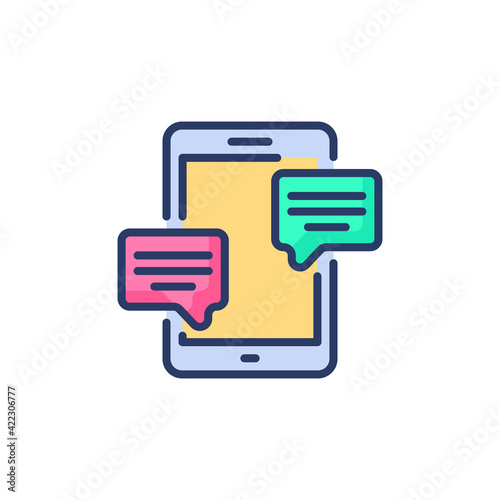 Mobile Marketing icon in vector. Logotype