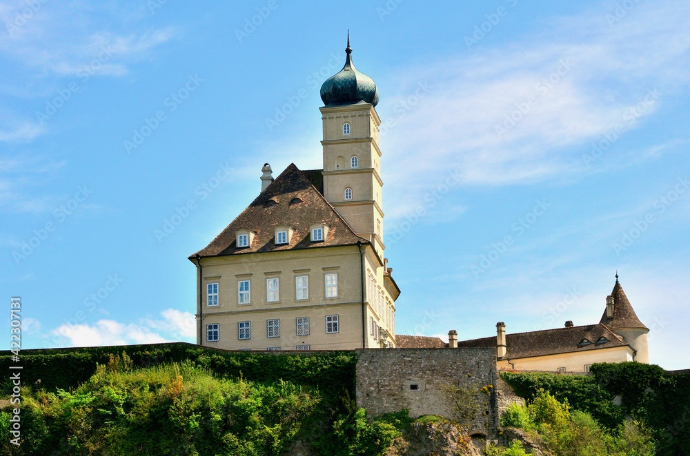 Schönbühel Castle on the Cliff above Danube in Wachau Region in Lower Austria