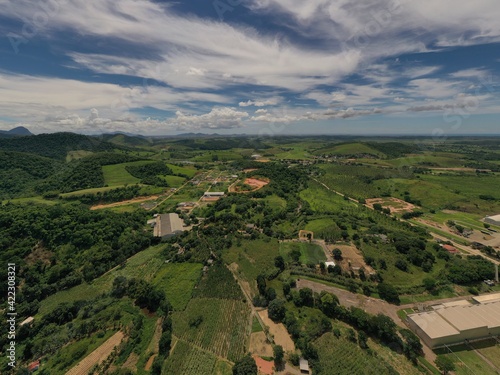 Fotografia Aérea de paisagem em Viana, Espirito Santo, Brasil.