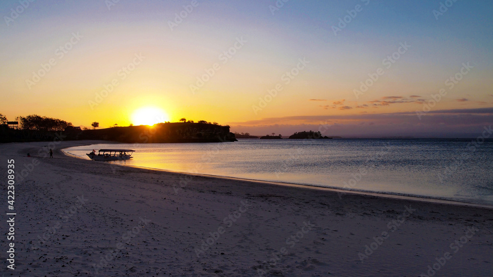 Sunset at Pink Beach, Lombok (Indonesia)