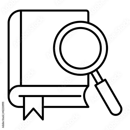 Vector Dictionary Outline Icon Design