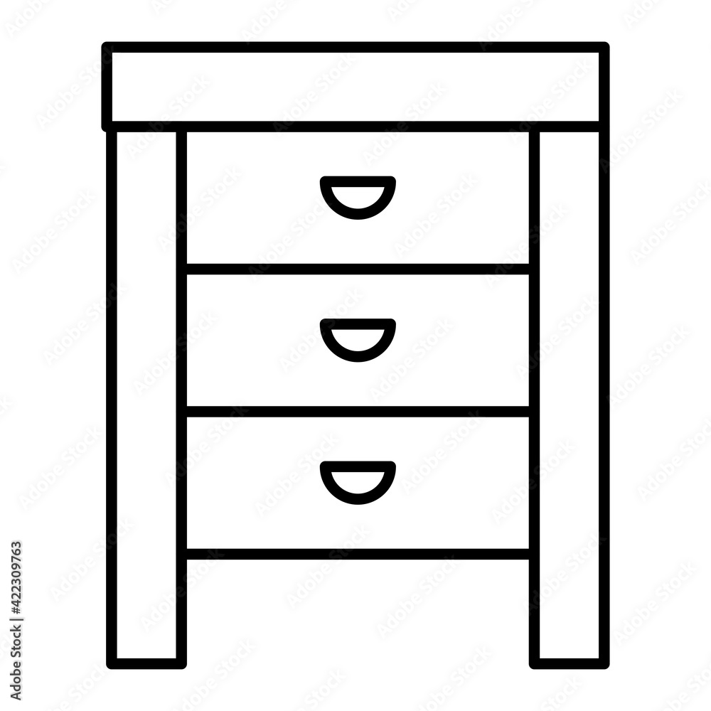 Vector Cabinets Outline Icon Design Vector Cabinets Outline Icon Design
