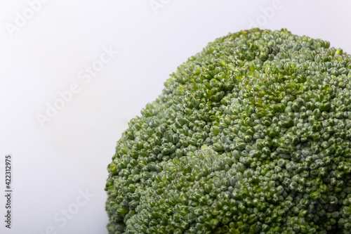 A close-up of fresh broccoli.