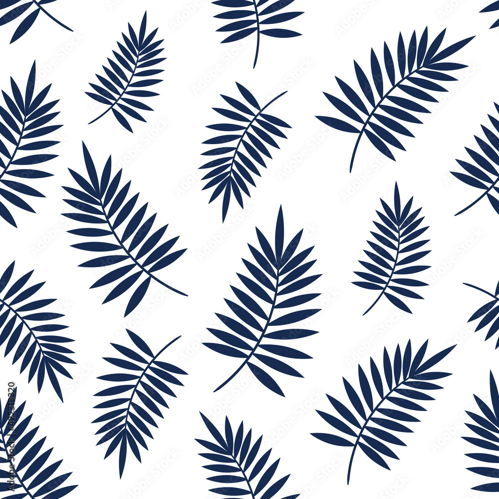 Seamless pattern with fern leaves. Isolated on a white background. Vector illustration of a plant. Print, wallpaper
Seamless pattern with fern leaves. Isolated on a white background. Vector illustration of a plant. Print, wallpaper