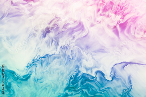 blue, pink and green paint texture. creative background. abstract organic art. 