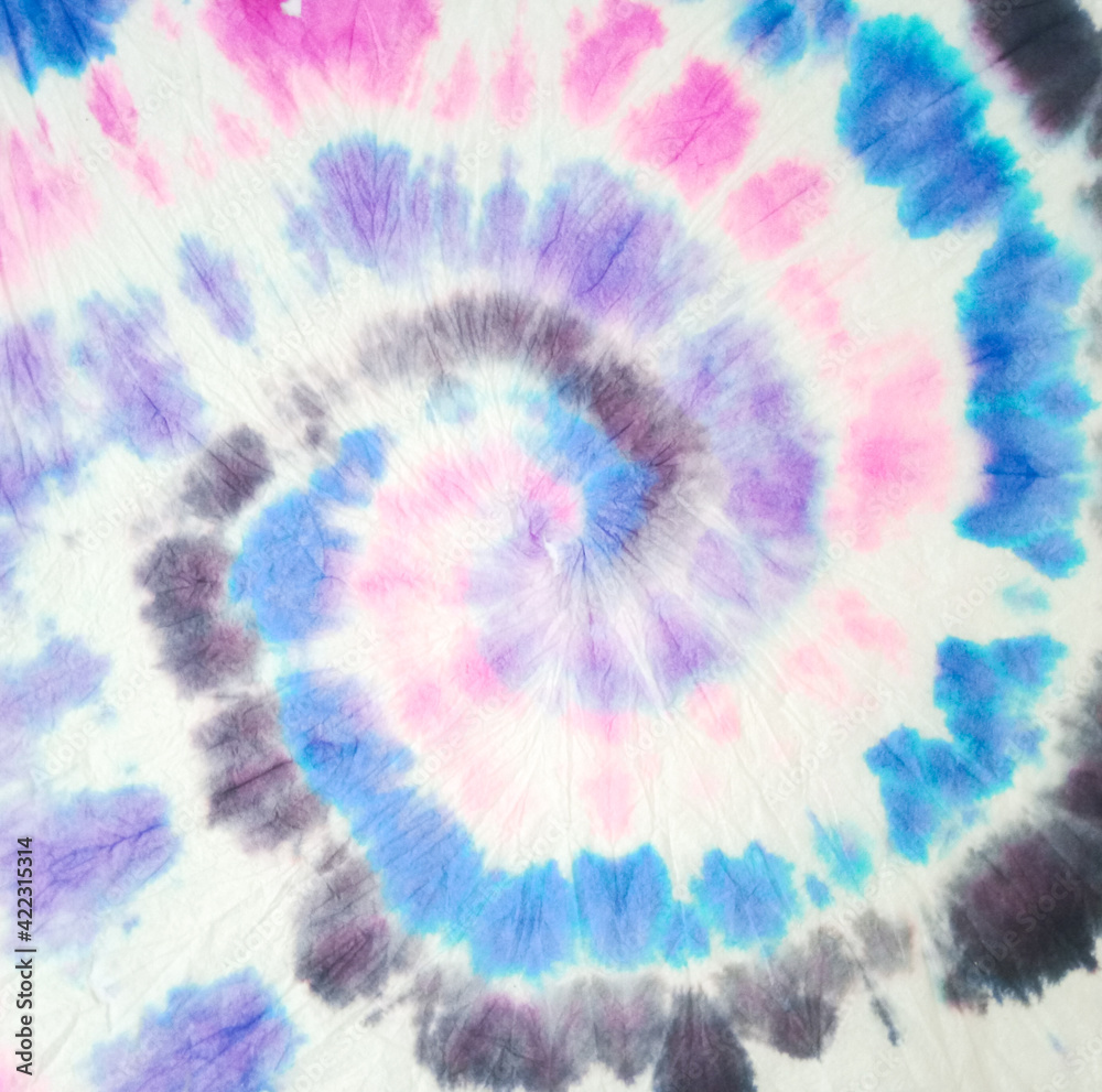 Tie Dye Design. Vibrant Artistic Tie Dye. Swirled Aquarelle Design. Bright Colors Dyed Illustration. Grunge Fashion Background. Fantasy Print. Trendy Hand Drawn Dirty Painting.
