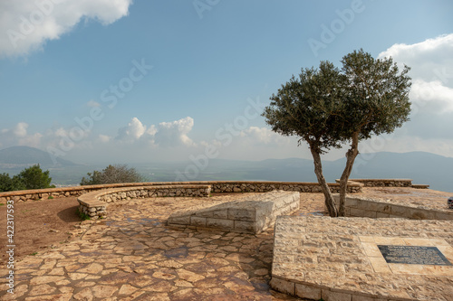 Bild auf Leinwand Top of Mount Precipice near Nazareth, Israel