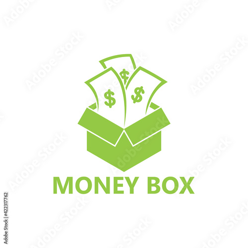 Money box logo template design