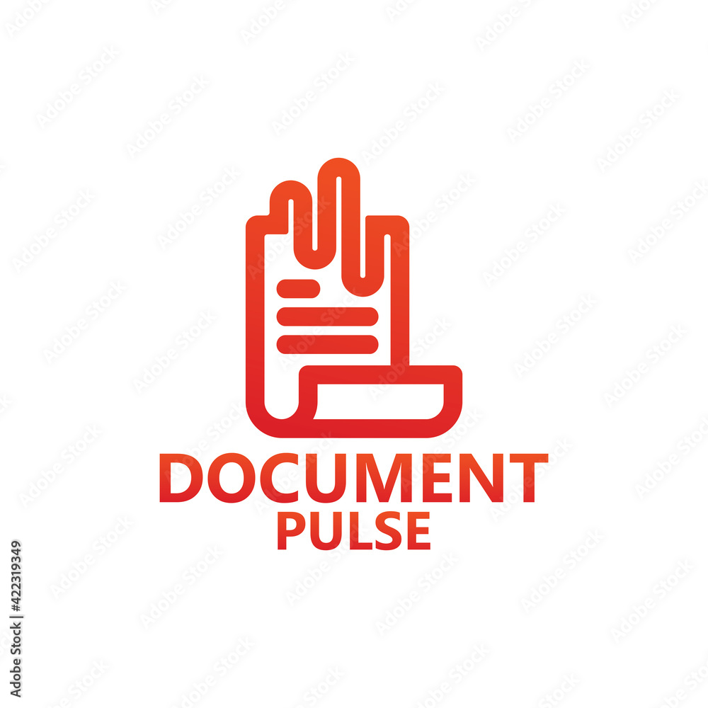 Pulse document logo template design