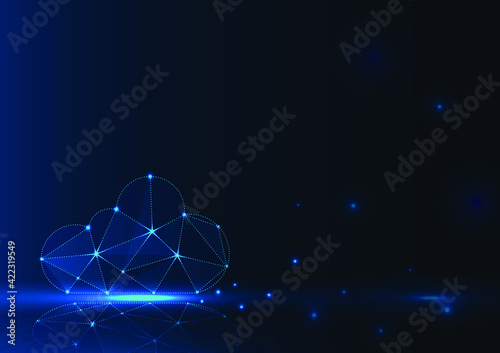 Cloud computing and storage in the cloud via the Internet.