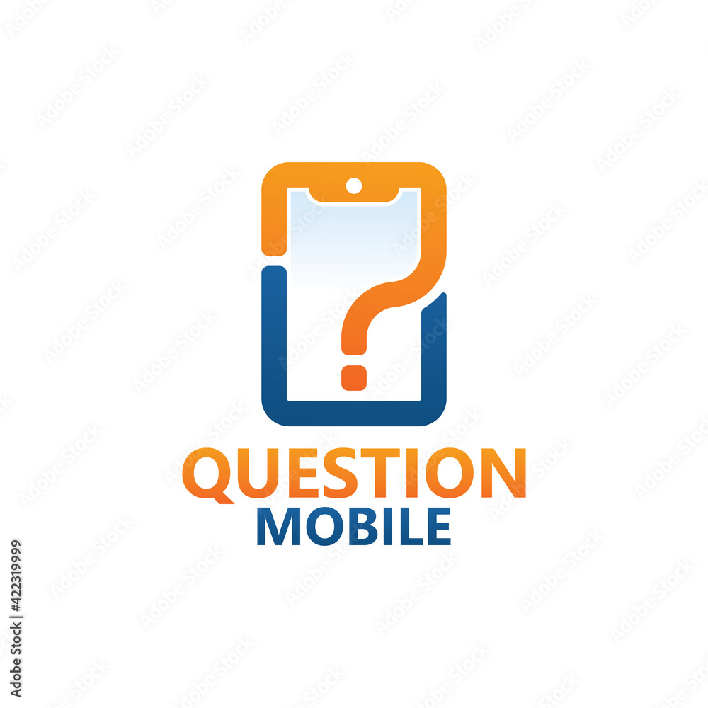 Question mobile logo template design Question mobile logo template design