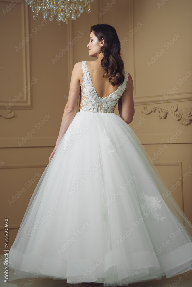 Beautiful sensual bride in light interior Beautiful sensual bride in light interior
