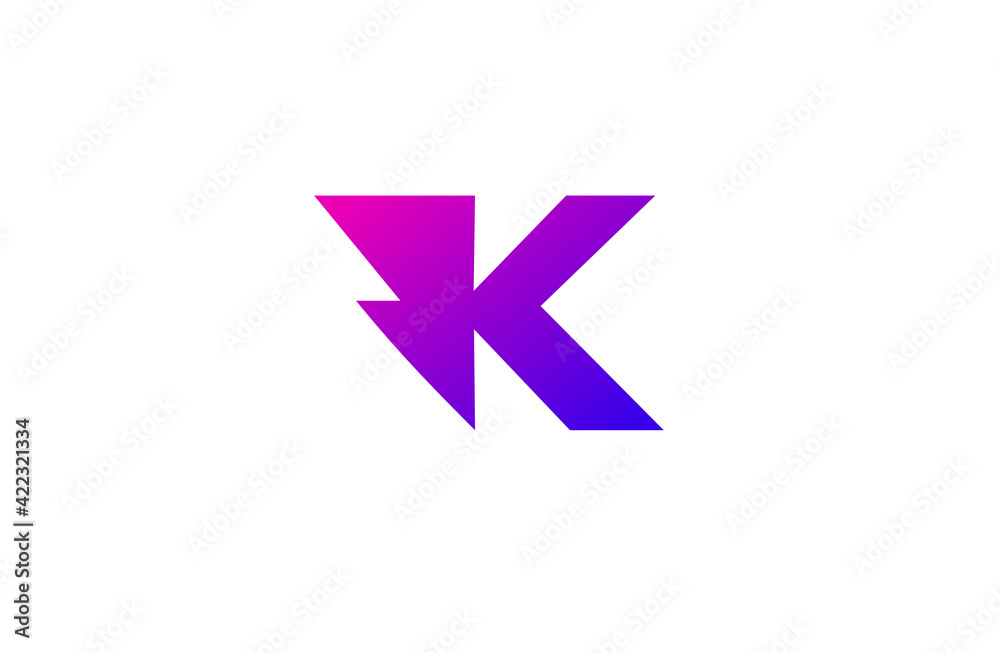 initial K logo design vector