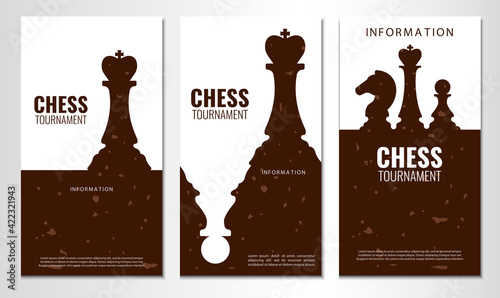 Vector illustration about chess tournament, match, game. Use as advertising, invitation, banner, poster

