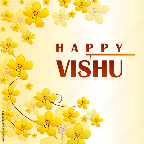illustration of Vishu, Hindu festival celebrated in South India
