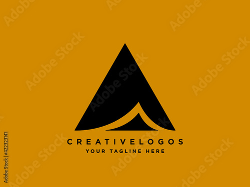 A Letter Logo, Triangle Logo, Abstract Logo, Custom Logo Vector