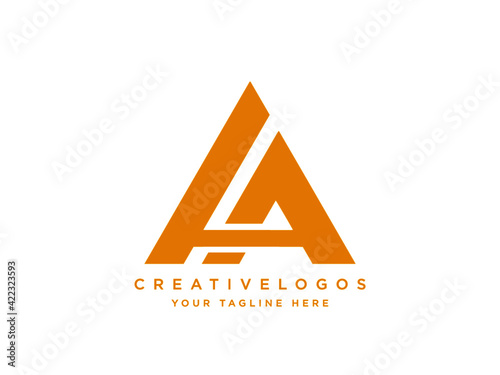 Letter A Logo Design, Creative Letter AA Logo, Alphabet Logo Vector, Triangle A Logo Vector