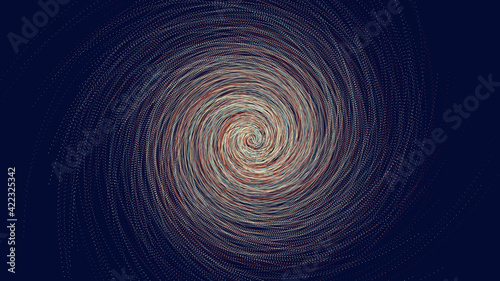 Computer generated image of a spiral swirling in space