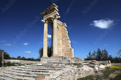 Ancient temple remains in the Sanctuary of Apollon Hylates in Episkopi, Limassol, Cyprus.