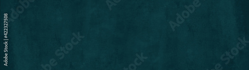 Dark green turquoise stone concrete paper texture background panorama banner long, with space for text