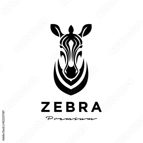 Zebra head logo icon design