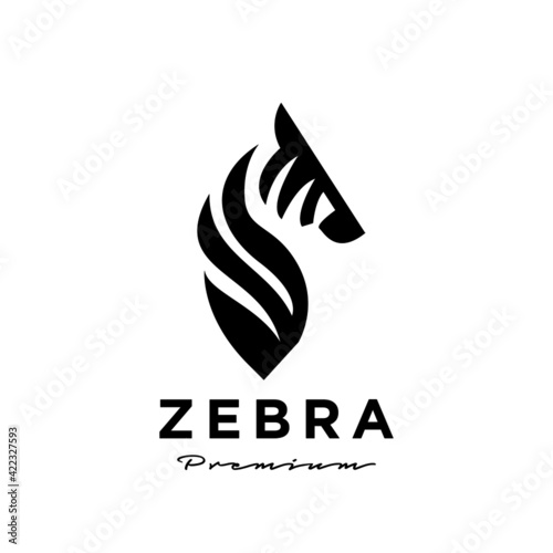 Zebra head logo icon design