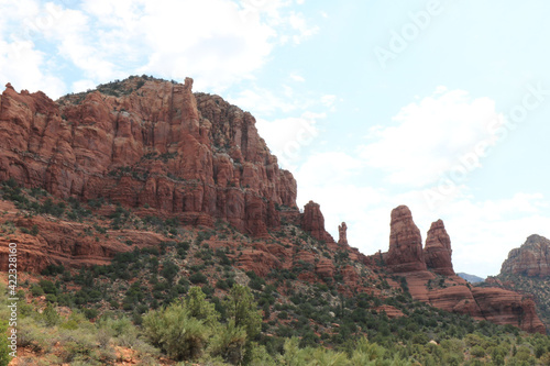 Arizona USA Grand Canyon National Park Red Mountain and Forest