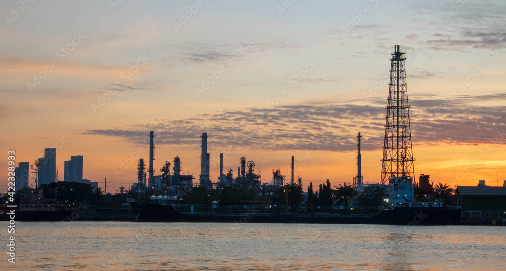 Oil and Gas Industrial zone,The equipment of oil refining,Close-up of industrial pipelines of an oil-refinery plant,Detail of oil pipeline with valves in large oil refinery.