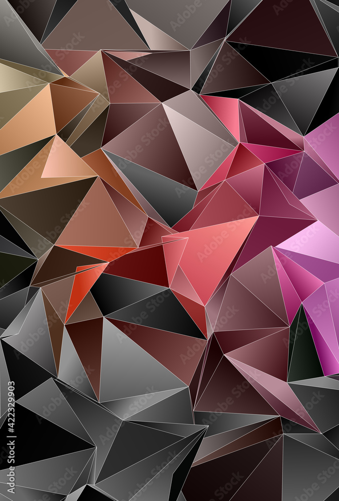 Obraz premium 3d Triangles, abstract background. Design wallpaper.