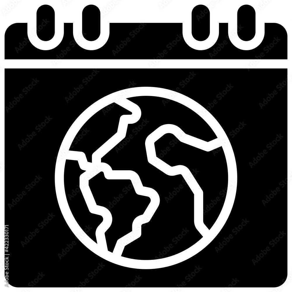 Calendar icon, Earth Day related vector Calendar icon, Earth Day related vector
