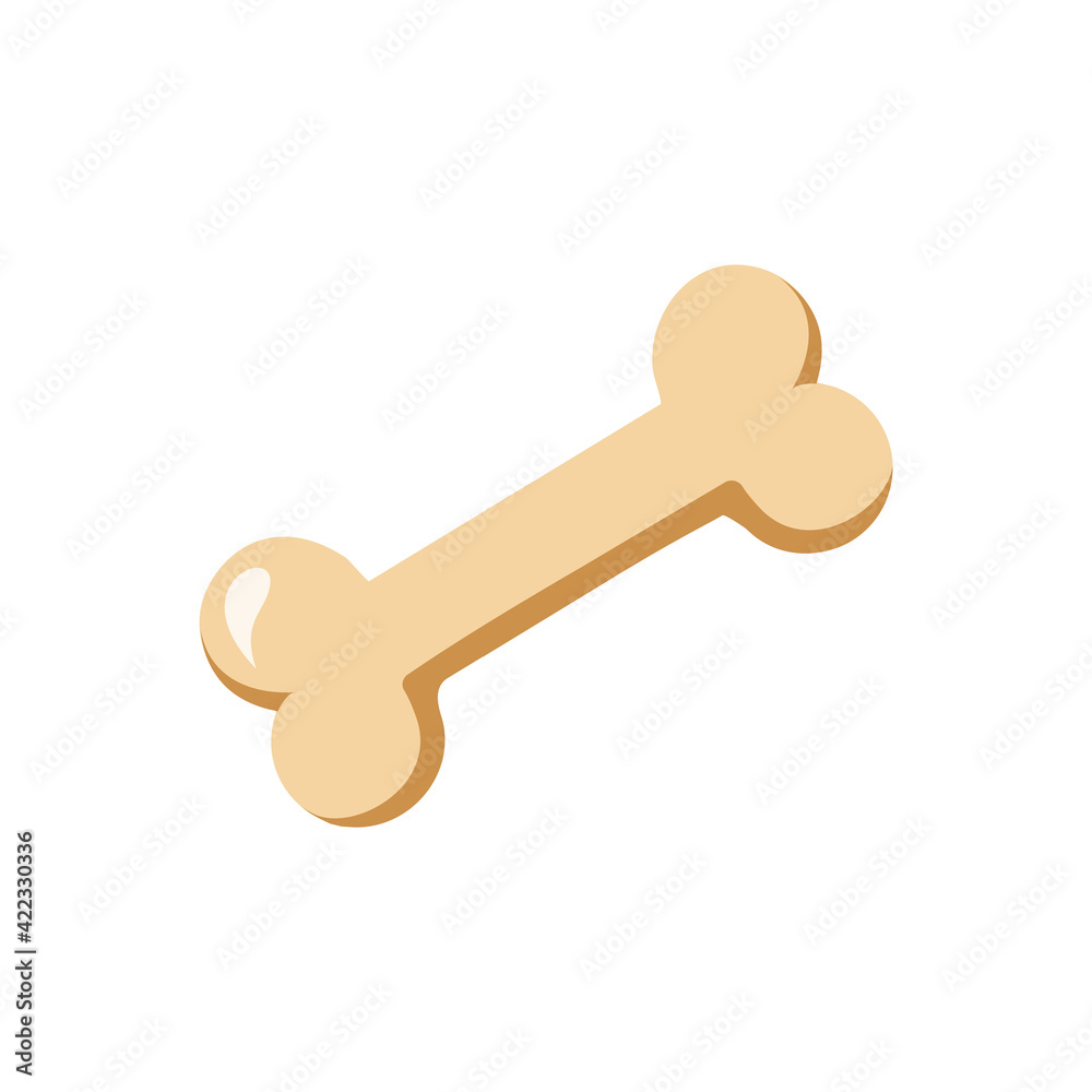 Bone dog isolated on white background. Bone icon cartoon style. Vector stock Bone dog isolated on white background. Bone icon cartoon style. Vector stock