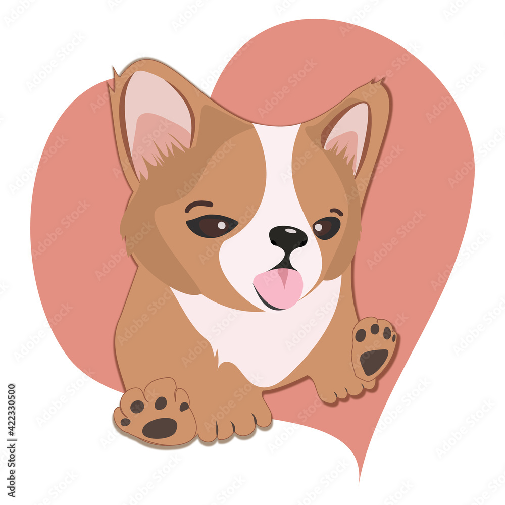 Cute Corgi Puppy Cartoon Vector Illustration Cute Corgi Puppy Cartoon Vector Illustration