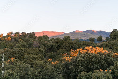 sunrise in the Sierra Nevada mountains