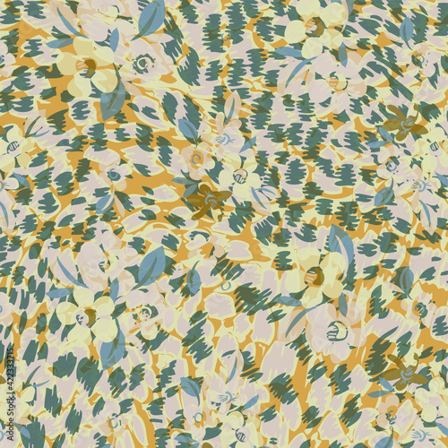 Abstract animal skin leopard seamless pattern design. 