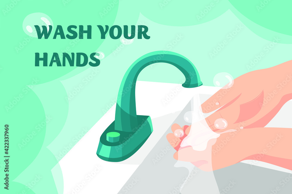 Wash your hands Vector Illustration concept. Wash your hands Vector Illustration concept.