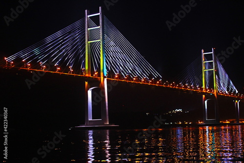 Korea bridge at night