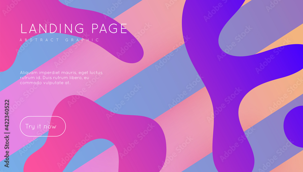 Fluid Shape. Horizontal Backdrop. Vibrant Page. Pink Bright Flyer. Gradient Design. Futuristic Shapes. 3d Landing Page. Art Minimal Background. Magenta Fluid Shape