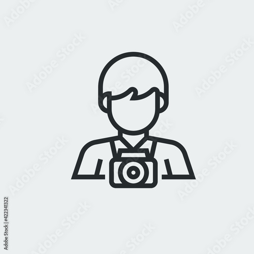 photographer icon sign vector
